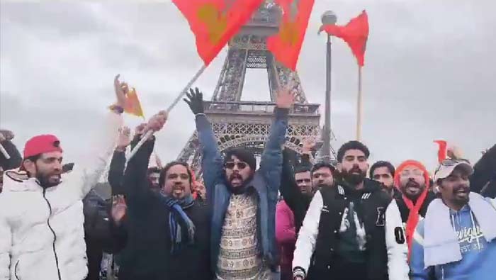 Jai Shri Ram on Eiffel Tower: ఈఫిల్ టవర్ దగ్గర జై శ్రీరామ్ నినాదాలు.. Jai Shri Ram on Eiffel Tower: ఈఫిల్ టవర్ దగ్గర జై శ్రీరామ్ నినాదాలు..
