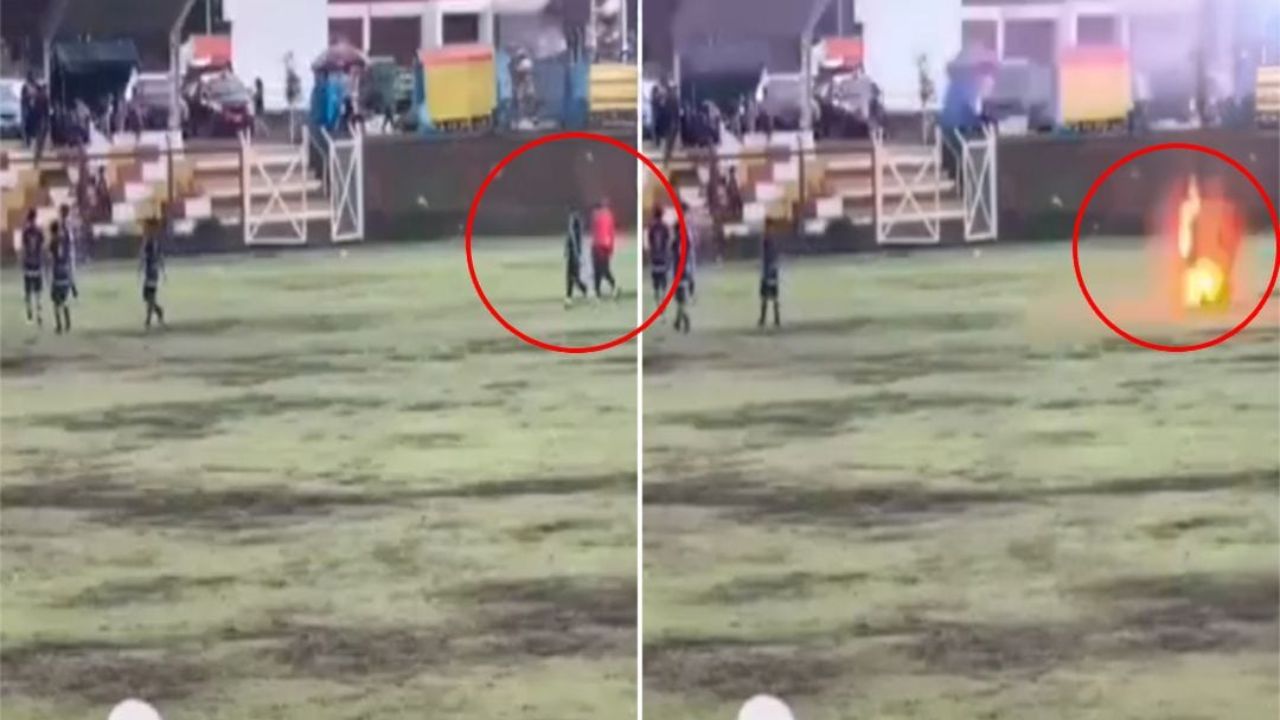 Lightning In Football Match: లైవ్ మ్యాచ్లో పిడుగుపాటు.. ఆటగాడు మృతి (వీడియో) Lightning In Football Match: లైవ్ మ్యాచ్లో పిడుగుపాటు.. ఆటగాడు మృతి (వీడియో)
