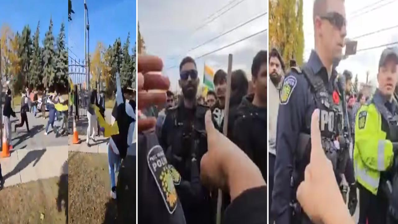 Canada Cops Beating Hindus: కెనడాలోని గుడిలో హిందువులను కొట్టిన పోలీసులు Canada Cops Beating Hindus: కెనడాలోని గుడిలో హిందువులను కొట్టిన పోలీసులు