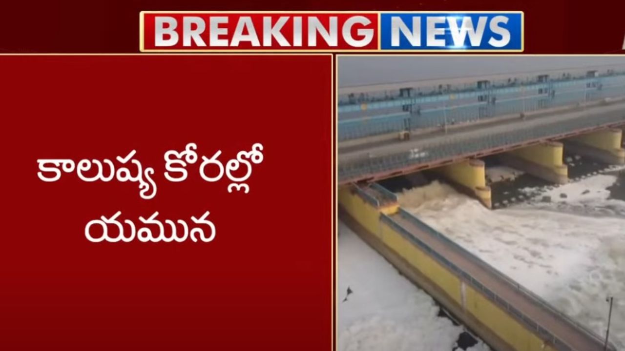 Yamuna River: కాలుష్య కోరల్లో యమున.. నదిలో విషపూరిత నురుగు Yamuna River: కాలుష్య కోరల్లో యమున.. నదిలో విషపూరిత నురుగు