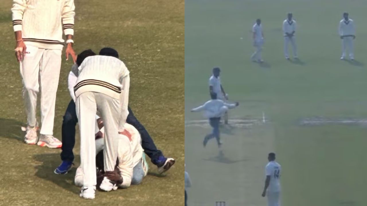 Virat Kohli: ఫీల్డ్లోకి దూసుకొచ్చి విరాట్ కోహ్లీ పాదాలను తాకిన అభిమాని.. వీడియో వైరల్ Virat Kohli: ఫీల్డ్లోకి దూసుకొచ్చి విరాట్ కోహ్లీ పాదాలను తాకిన అభిమాని.. వీడియో వైరల్