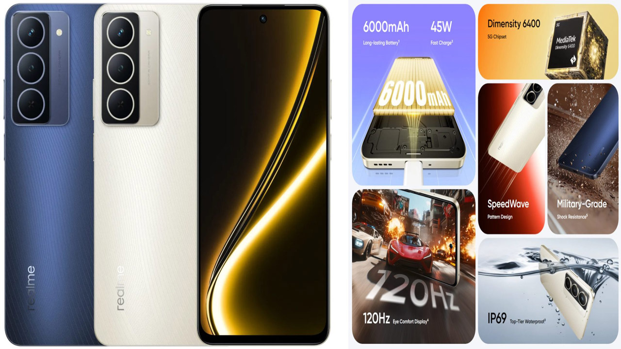 Realme NARZO 80x 5G: కేవలం రూ.13,999లకే 6.72 అంగుళాల డిస్ప్లే, IP69 రేటింగ్స్, 6000mAh బ్యాటరీ Realme NARZO 80x 5G: కేవలం రూ.13,999లకే 6.72 అంగుళాల డిస్ప్లే, IP69 రేటింగ్స్, 6000mAh బ్యాటరీ
