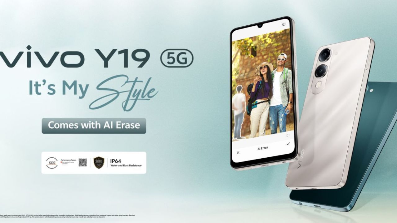 Vivo Y19 5G: రూ.10,499 లకే 6.74 అంగుళాల డిస్ప్లే, 5500mAh బ్యాటరీ ఉన్న వివో స్మార్ట్ ఫోన్ Vivo Y19 5G: రూ.10,499 లకే 6.74 అంగుళాల డిస్ప్లే, 5500mAh బ్యాటరీ ఉన్న వివో స్మార్ట్ ఫోన్
