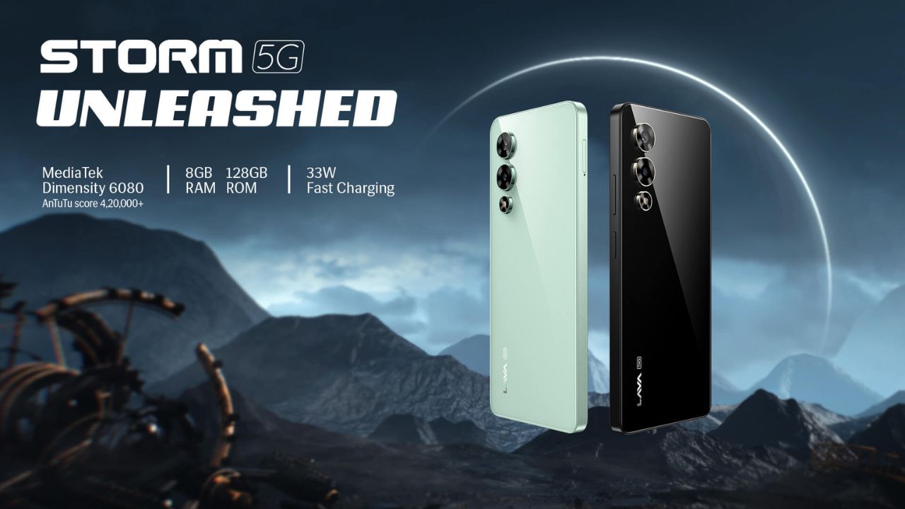 Lava Storm 5G: కేవలం రూ.7,999కే 6.75 అంగుళాల HD+ డిస్ప్లే, 50MP కెమెరాతో వచ్చేసిన లావా స్టోర్మ్ లైట్..! Lava Storm 5G: కేవలం రూ.7,999కే 6.75 అంగుళాల HD+ డిస్ప్లే, 50MP కెమెరాతో వచ్చేసిన లావా స్టోర్మ్ లైట్..!