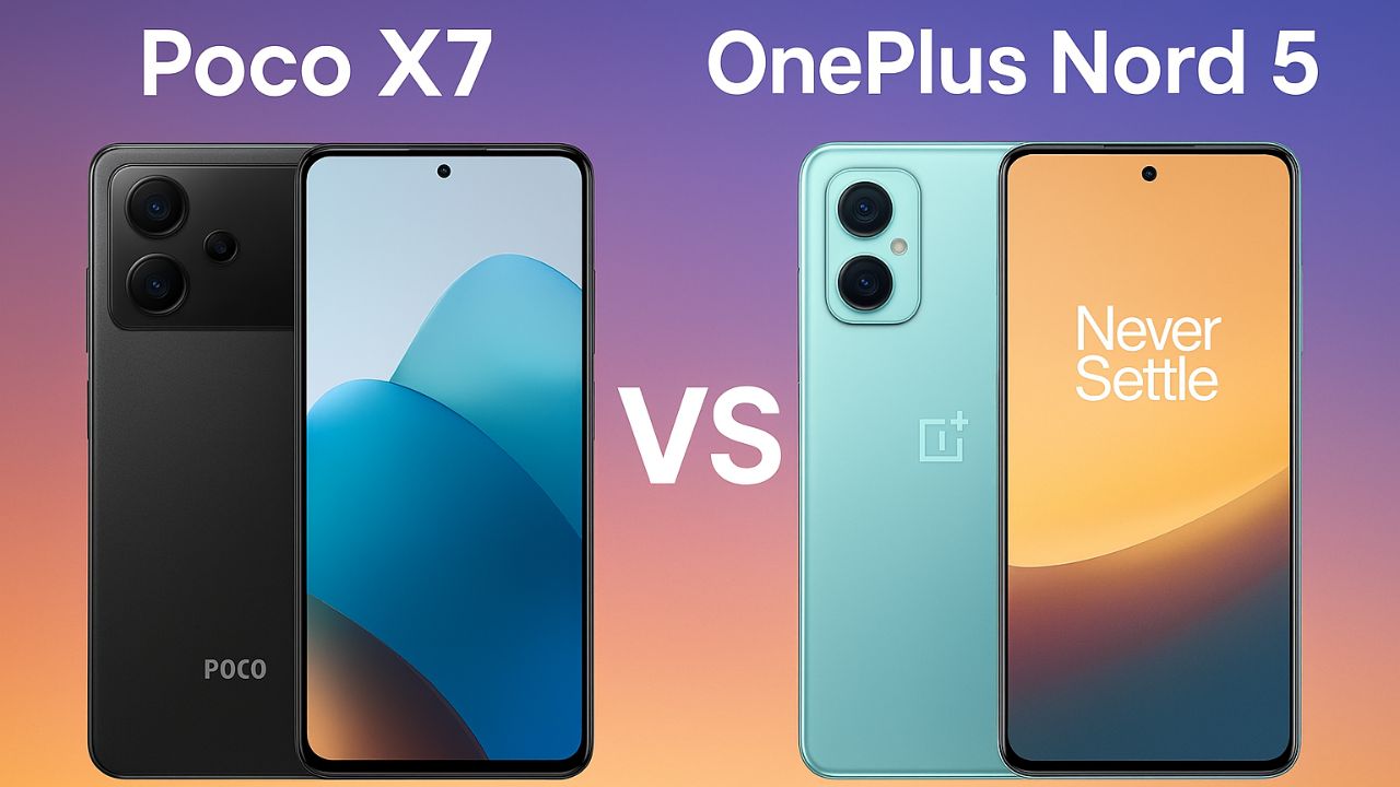 OnePlus Nord 5 or Poco X7: బడ్జెట్ ఫ్రెండ్లీ బీస్ట్ లేదా ఫీచర్ ప్యాక్డ్ ప్రో.. ఏ మొబైల్ బెస్ట్? OnePlus Nord 5 or Poco X7: బడ్జెట్ ఫ్రెండ్లీ బీస్ట్ లేదా ఫీచర్ ప్యాక్డ్ ప్రో.. ఏ మొబైల్ బెస్ట్?