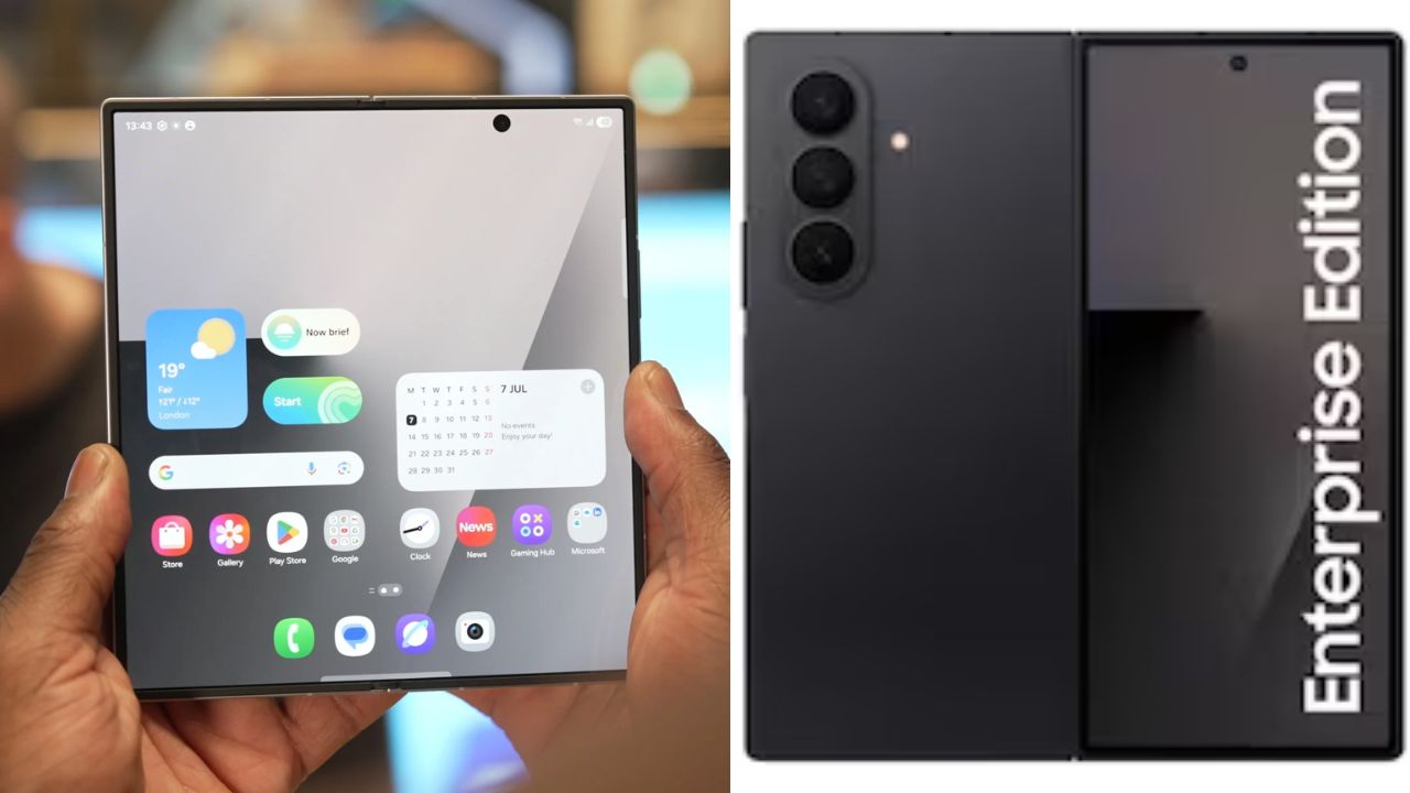Samsung Galaxy Z Fold 7 Enterprise Edition: 200MP కెమెరా, AI ఫీచర్లు, హై సెక్యూరిటీ… కార్పొరేట్ అవసరాల కోసం శాంసంగ్ నుంచి కొత్త ఫోల్డబుల్ మొబైల్! Samsung Galaxy Z Fold 7 Enterprise Edition: 200MP కెమెరా, AI ఫీచర్లు, హై సెక్యూరిటీ… కార్పొరేట్ అవసరాల కోసం శాంసంగ్ నుంచి కొత్త ఫోల్డబుల్ మొబైల్!