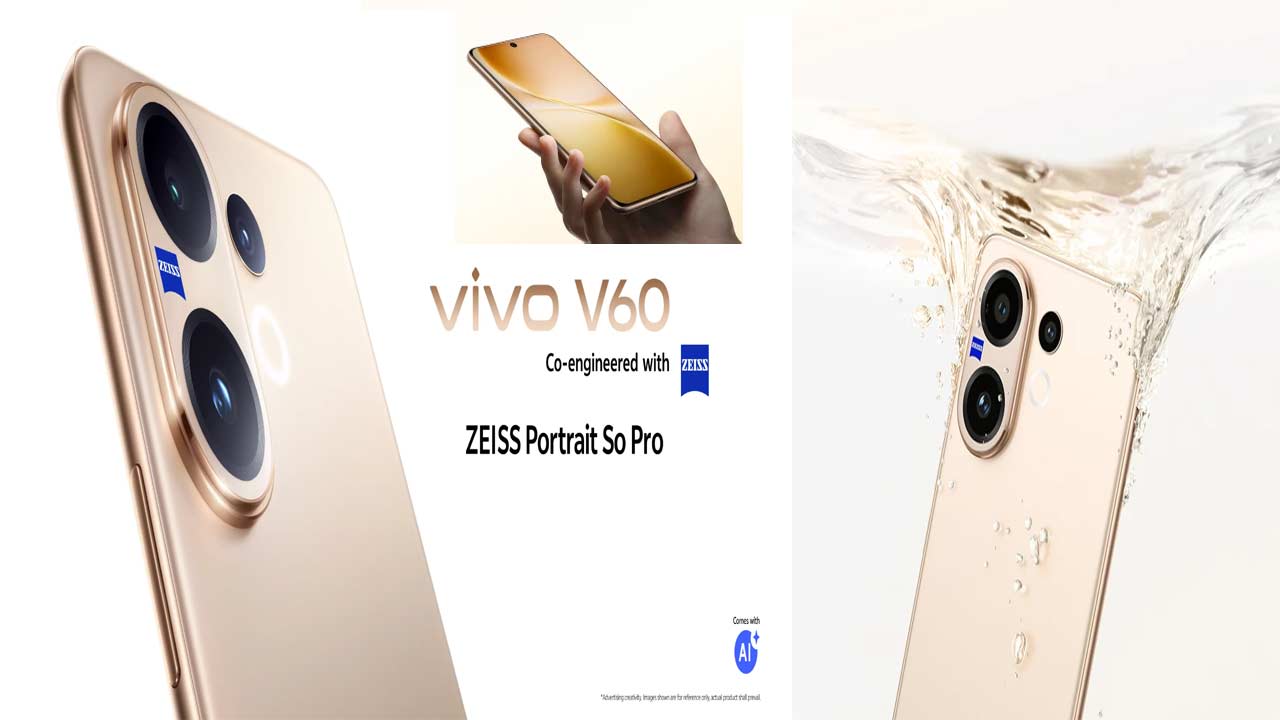 VIVO V60: వచ్చిందమ్మ వయ్యారి.. 6500mAh బ్యాటరీ, IP69 రేటింగ్, ZEISS కెమెరాలతో వివో కొత్త స్మార్ట్ఫోన్ లాంచ్! VIVO V60: వచ్చిందమ్మ వయ్యారి.. 6500mAh బ్యాటరీ, IP69 రేటింగ్, ZEISS కెమెరాలతో వివో కొత్త స్మార్ట్ఫోన్ లాంచ్!