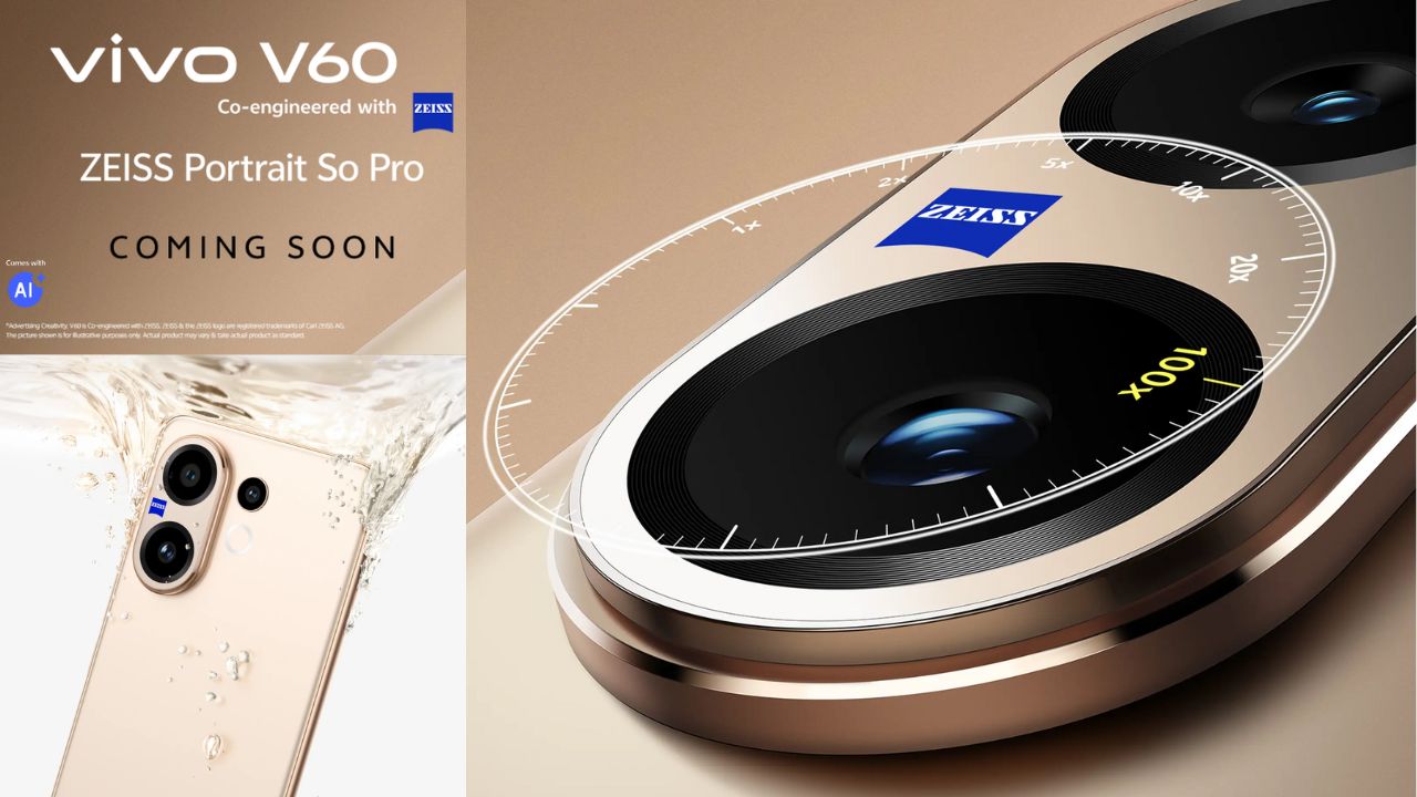 Vivo V60 5G: స్టైలిష్ లుక్, మాస్ ఫీచర్లతో మార్కెట్లో హల్చల్ చేయడానికి మూహూర్తం ఫిక్స్ చేసిన వివో V60..! Vivo V60 5G: స్టైలిష్ లుక్, మాస్ ఫీచర్లతో మార్కెట్లో హల్చల్ చేయడానికి మూహూర్తం ఫిక్స్ చేసిన వివో V60..!